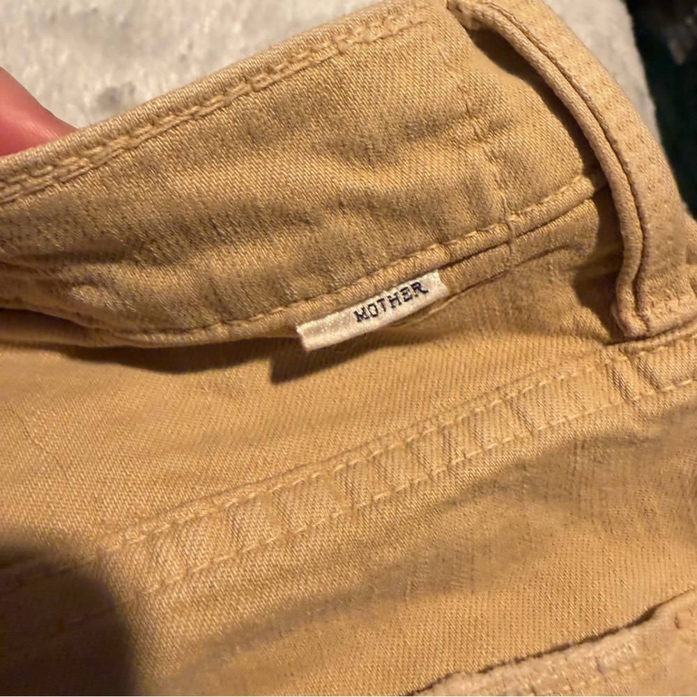 MOTHER Denim Cut Off Shorts Jorts Tan Sz 27 - Picture 7 of 11